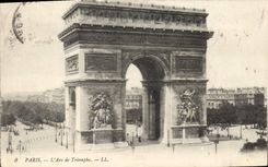 CPA Paris L'Arc de Triomphe 