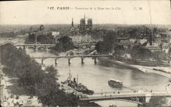 CPA Paris Panorama de la Seine vers la Cite 