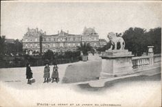 CPA Paris le Senat et le Jardin du Luxembourg 