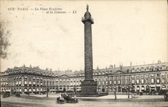 CPA Paris La Place Vendome et la Colonne 