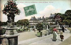 CPA Paris Jardin du Luxembourg et Palais du Senat 
