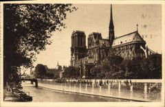 CPA Paris en flanant Notre Dame et le Square de l'Archeveche 