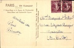 CPA Paris en flanant Notre Dame et le Square de l'Archeveche 