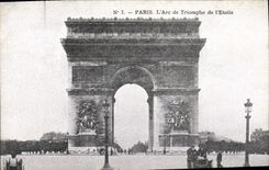 CPA Paris L'Arc de Triomphe de l'Etoile 