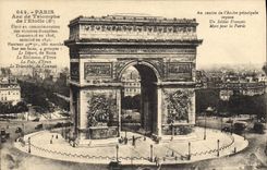 CPA Paris Arc de Triomphe de l'Etoile Au centre de l'Arche principale repose Un Soldat Francais Mort