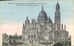 CPA Paris Basilique du Sacre Coeur de Montmartre Aspect du Monument termine 