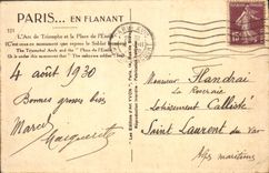 CPA Paris en Flanant L'Arc de Triomphe et la Place de l'Etoile 