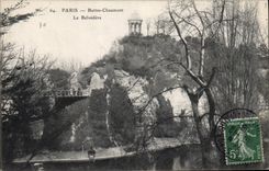 CPA Paris Buttes Chaumont Le Belvedere 