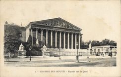 CPA Paris Chambre des Deputes Facade sur le Quai 