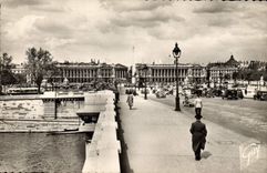 CPA Paris et ses Merveilles Le pont et la place de la Concorde Au centre de la place l'obesque de Lo