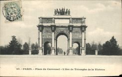 CPA Paris Place du Carrousel l'Arc de Triomphe de la Victoire 
