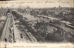 CPA Panorama de Paris Vue prise en amont du Pont Royal 