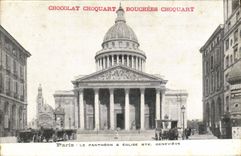 CPA Chocolat Paris Le Pantheon et Eglise Ste Genevieve 