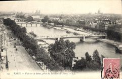 CPA Paris Vue sur la Seine prise du Pavillon de Flore 