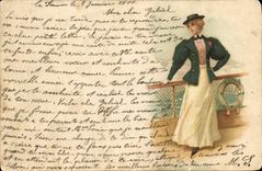 CPA Femme Illustrateur