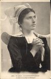 CPA En Prere Jeune fille de Fouesnant Etudes de Coiffes de Bretagne 