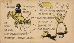 CPA Est Belle et que Lautomobile est une invention Merveilleuse 