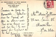 CPA En Parcourant le Pays Basque Deux bons Vieux Dos Viejecillos 