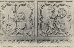 CPA Paris La Sainte Chapelle detail du Portail de Loggia Dieu erea les Astres 