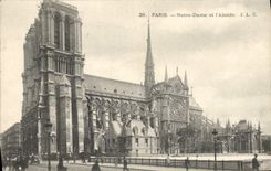 CPA Paris Notre Dame et l'Abside 