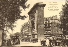 CPA Paris Le Boulevard et la Porte St Denis 
