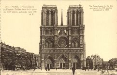 CPA Paris Notre Dame La Facade 