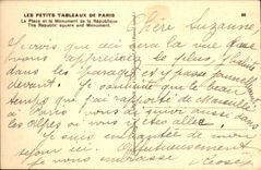 CPA Les petits tableaux de Paris La Place et le Monument de la Republique