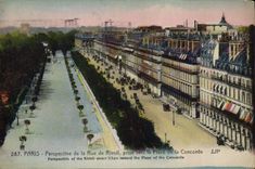 CPA Paris Perspective de la Rue de Rivoli prise vefrs la Place de la Concorde 