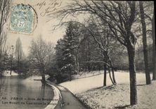 CPA Paris Bois de Boulogne Les Bords du Lac sous la Neige 
