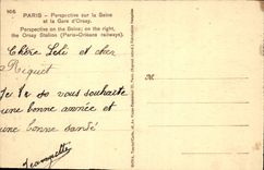 CPA Paris Perspective sur la Seine et la Gare d'Orsay