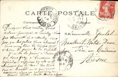 CPA Paris Fronton du Pantheon par David d'Angers la partie entree la Liberte et l'Histoire distribua