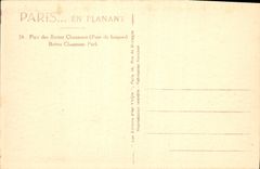 CPA Paris en Flanant Parc des Buttes Chaumont 