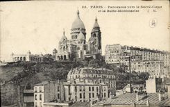 CPA Paris Panorama vers le Sacre Coeur et la Butte Montmartre 