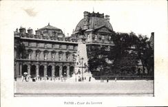 CPA Paris Cour du Louvre 