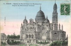 CPA Paris Eglise du Sacre Coeur de Montmertre aspect du Monument termine 