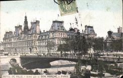 CPA Hotel de Ville Edite par le Bon Marche Paris 