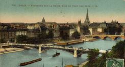 CPA Paris Panorama sur la Seine pris du Pont des Arts 