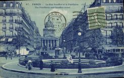 CPA Paris La Rue Soufflot et le Pantheon 
