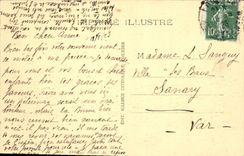 CPA Lourdes Statue de Saint Michel et les Allees 