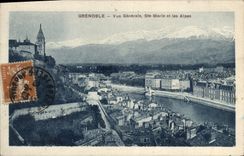 CPA Grenoble Vue generale Ste Marie et les Alpes 