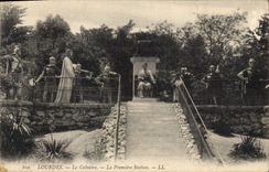 CPA Lourdes Le Calvaire La Premiere Station 