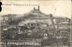 CPA Marseille Vue generale de N D de la Garde 