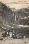 CPA Les Pyrenees Gavarnie Terrasse de l'Hotel du Cirque Ane Mule