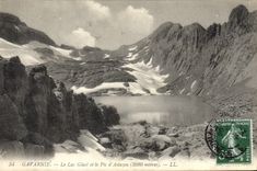 CPA Gavarnie Le Lac Glace et le Pic d'Astazou 