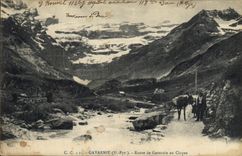 CPA Gavarnie H Pyr Route de Gavarnie au Cirque 