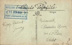 CPA Cauterets Route du Pont d'Espagne Cascade du Cerisey 