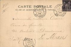 CPA Cauterets Vue generale Carte 1899