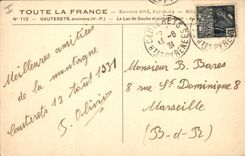 CPA Cauterets Environs Hautes Pyrenees Le Lac Gaube 