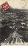 CPA Lourdes Funiculaire du Pic du Jer Le Croisement 