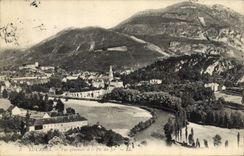 CPA Lourdes Vue generale et le Pic du Jer 